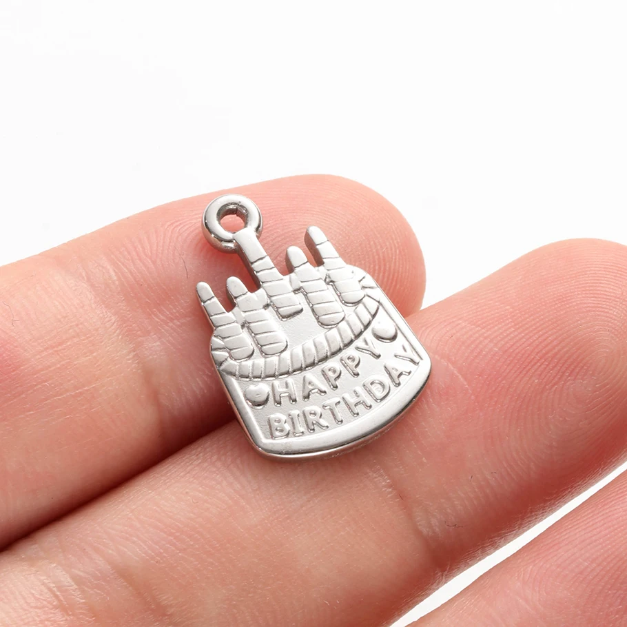 6 Stück/Set Niedliche Anhänger Kuchen Mädchen Kleid Edelstahl Charms für Schmuckherstellung Armband Halskette Schlüsselanhänger DIY Handgemachtes Material – Detail 7
