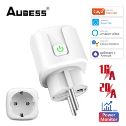 WiFi Smart Plug 16A/20A EU Smart Socket With Power Monitor Timing Works With Tuya Smart Life App Via Alexa Google Home Alice