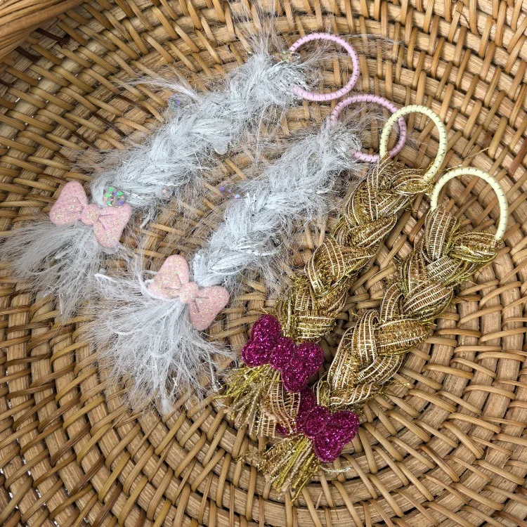 1st-3rd Gen Labubu Labubu Woven Doll Wig Sequin Gold Thread Small Braid Clothes Hair Accessories EXO Girls