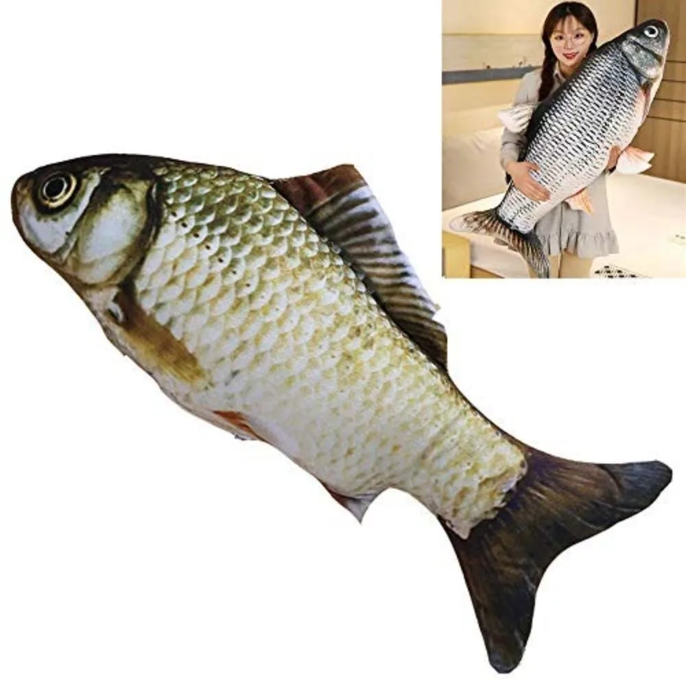 

Stuffed Toy Simulation Design Fish Plush Toy 3D Giant Soft Material Stuffed Animal Toy Fish Cushion Pillow Gifts