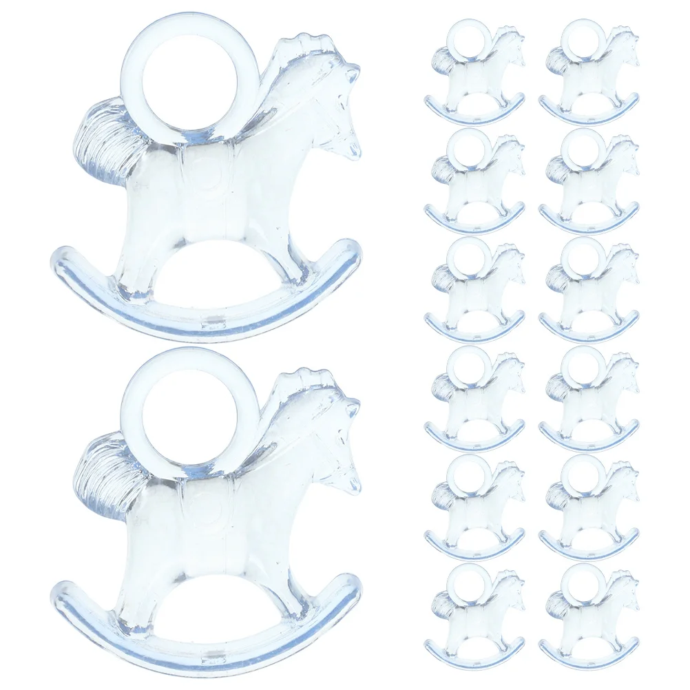 

24Pcs Acrylic Rocking Shower Charms Pink Transparent Party Centerpiece Decorations Boy Girl Favor Gender Reveal