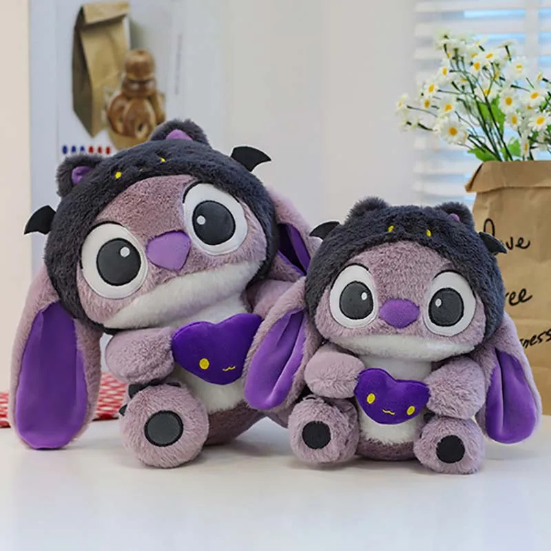 Disney Lilo & Stitch giocattoli di peluche Kawaii Anime Plushie bambole Stitch morbido farcito viola diavolo 23-78 cm regali di Natale per i bambini