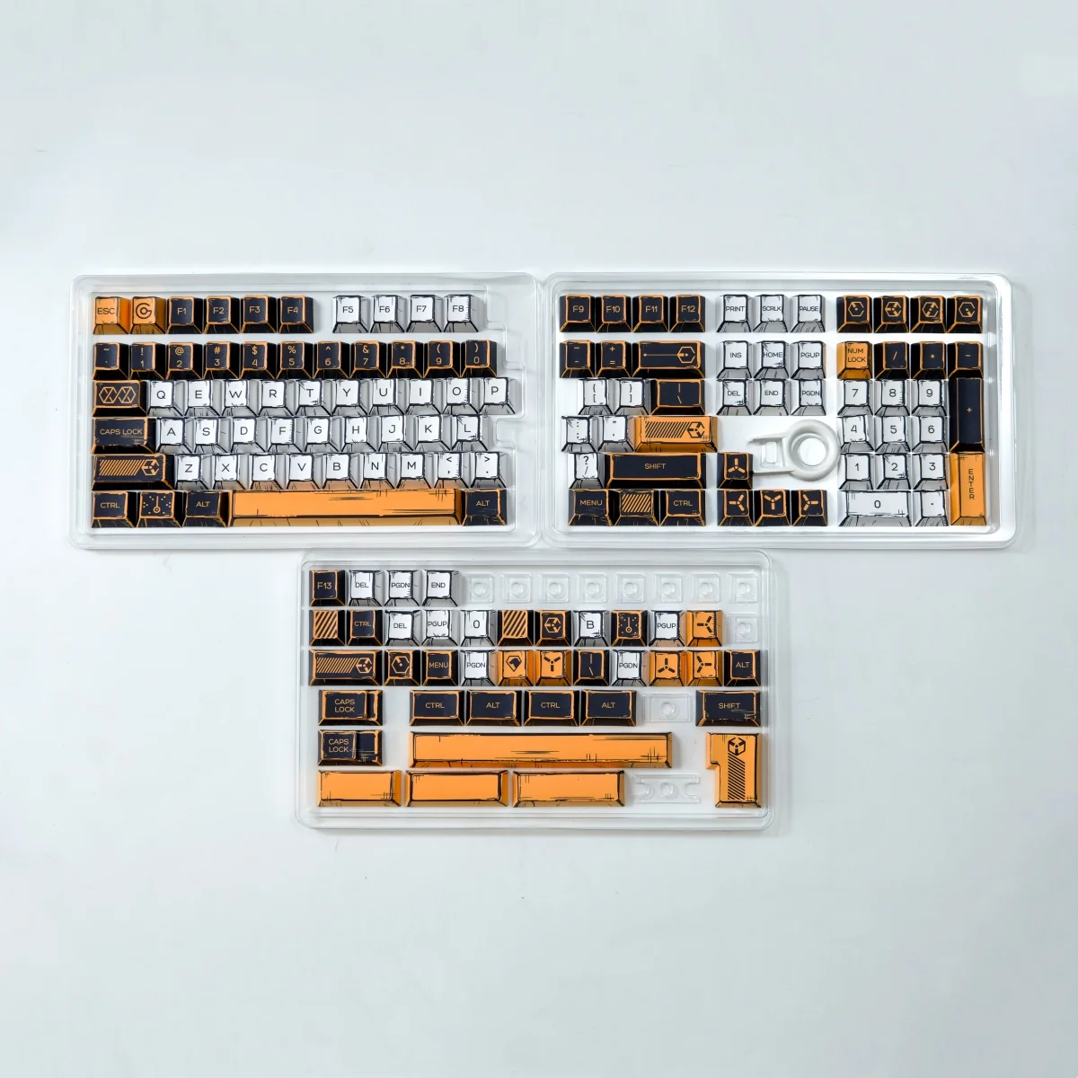 Comic Virtual War PBT Cherry Keycaps Dye Sub Keycap For MAD 60 68 Magnetic Keyboard Mechanical Keyboard Custom Key Caps Set - Image 2