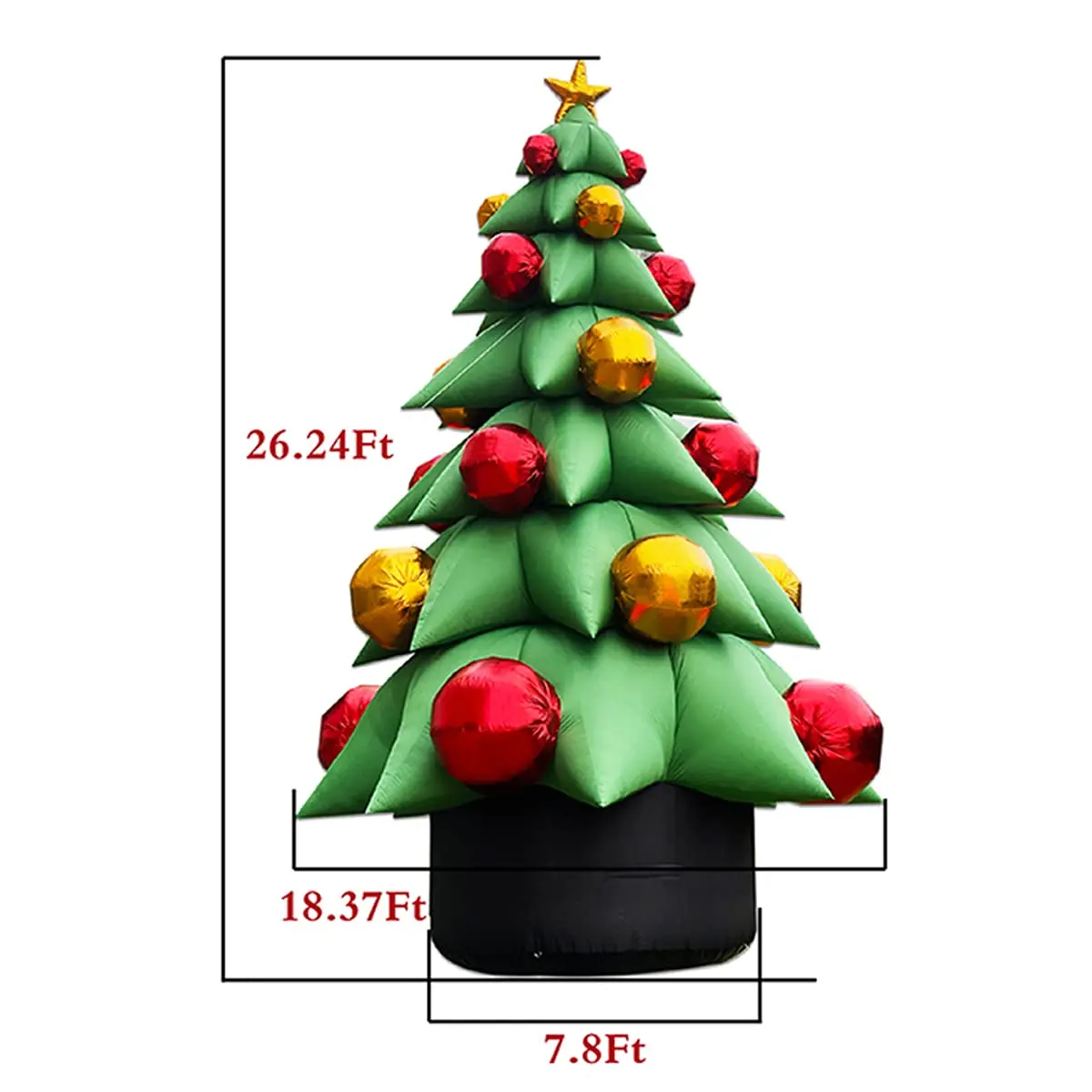 26ft Giant Christmas Inflatable Led Light Xmas Tree Outdoor Lighted Yard Decoration Inflatable Christmas Tree for Sale