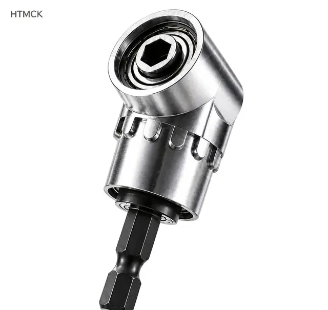 HTMCK 105 °   Adaptador de broca com ângulo reto, suporte magnético para pontas de 1/4", acessório para chave de fenda para espaços apertados, ferramenta de reparo.