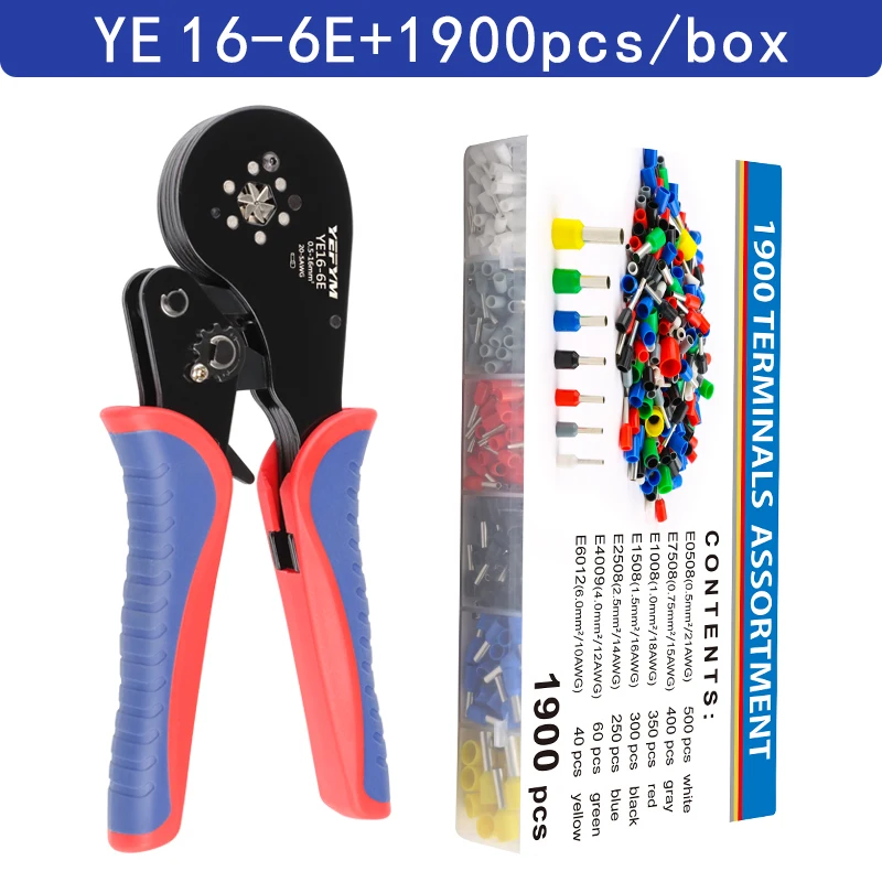 Krimptang Beentje Mouwen Buisvormige Terminal Gereedschap HSC8 6-4A/6-6A/16-6E Draad Crimper Huishoudelijke Elektrische Sets