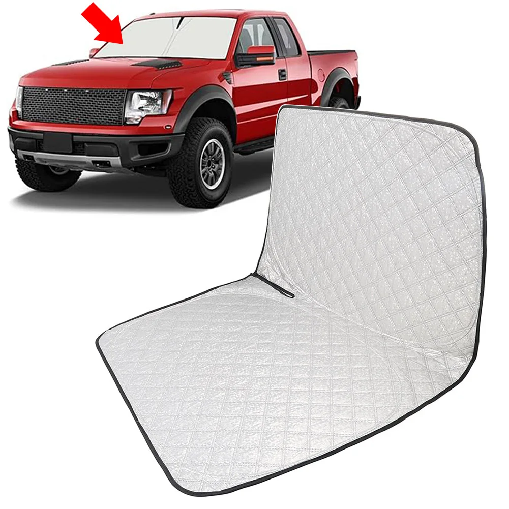 

Car Foldable Front Windshield Sun Shade Visor Protector Custom For Ford F150 2009-2014 Wear Resistant