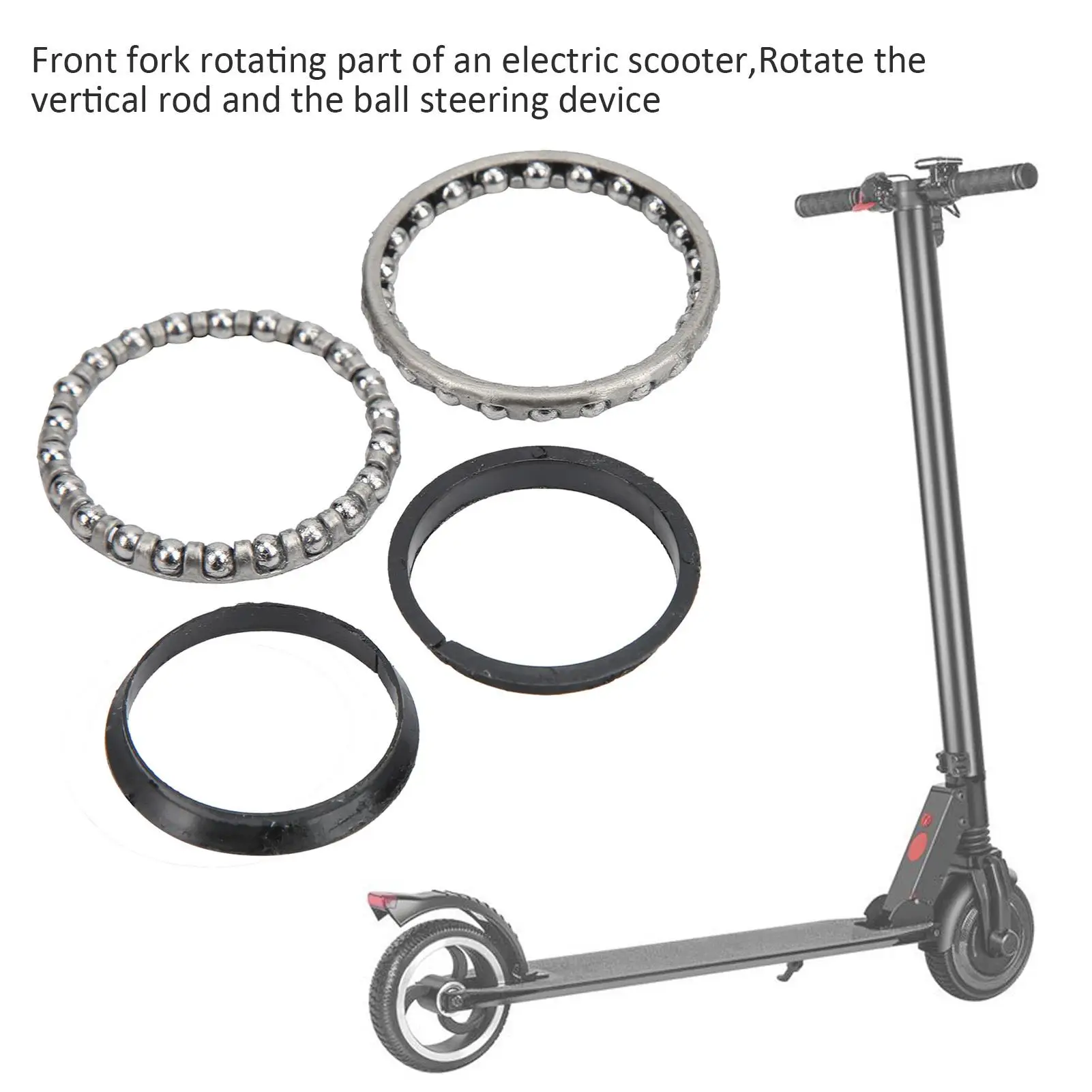Electric Scooter Fork Bearing Bowl Vertical Rod Rotating Ball Steering Device for M365 PRO Models