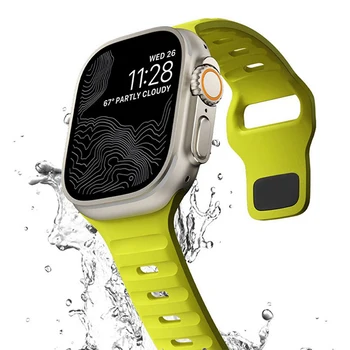 Neues Original-Silikonarmband für Apple Watch Ultra 49 mm Sportarmband iWatch Serie 9 8 7 45 mm 41 mm 6 5 4 3 SE2 44 mm 40 mm Band