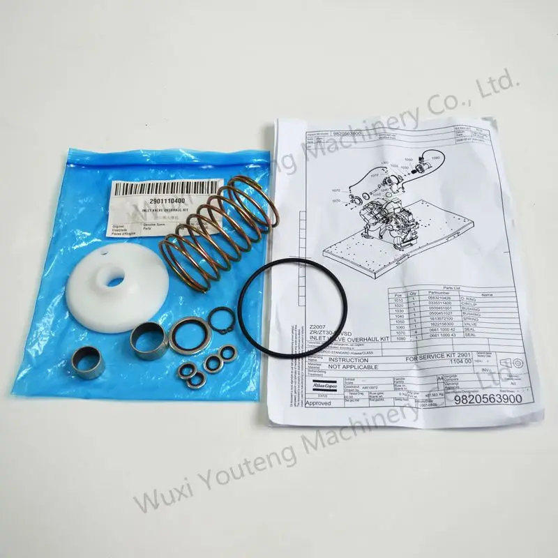Atlas Copco Metal Screw Air Compressor Inlet Valve Overhaul Service Kit 2901110400