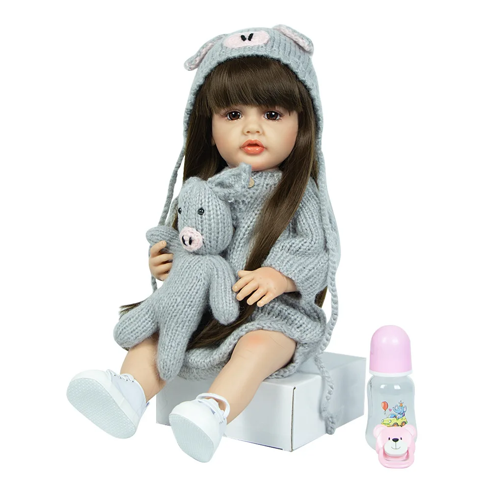 

22 inch 55cm silicone simulation rebirth doll early education doll birthday gift