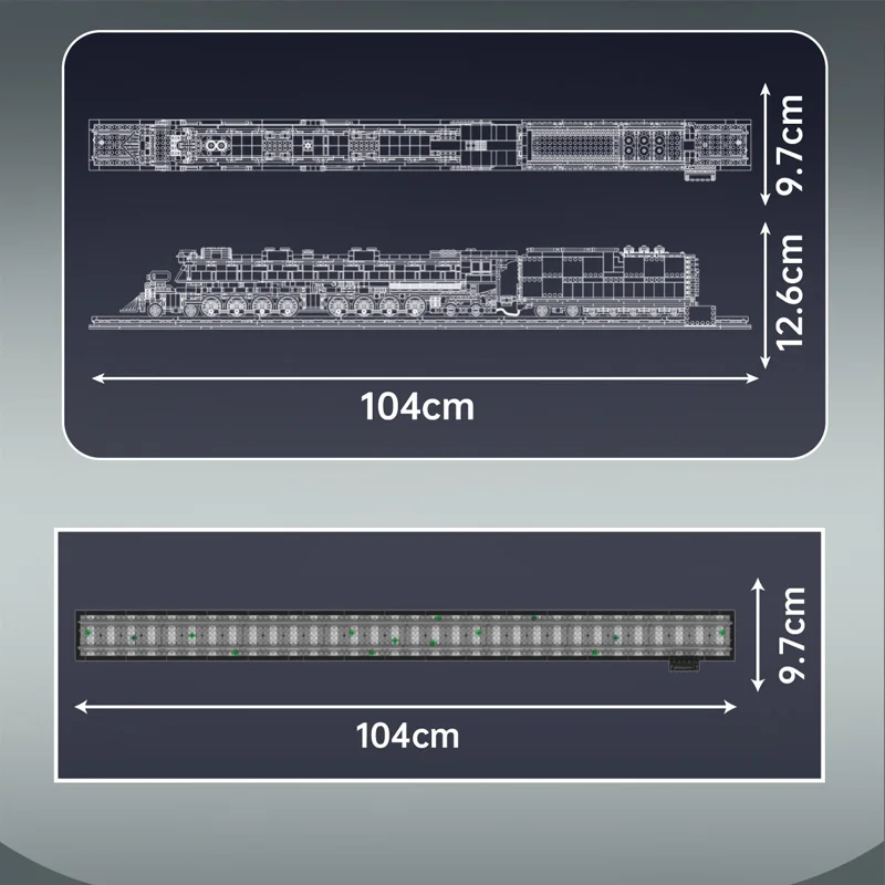 New Technical Big Boy 4884 Locomotive Building Blocks Railway Train Model Mould King Bricks Set Toys for Adults Kids Gifts