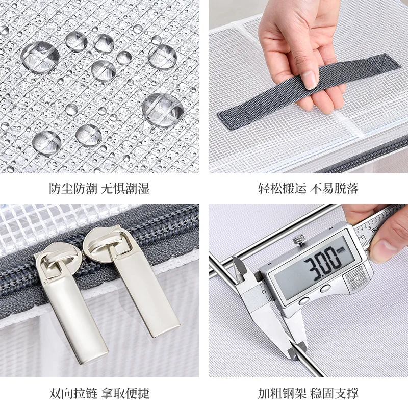 Transparent Shoe Box Under The Bed Waterproof Foldable Dustproof And Moisture-Proof Shoe Storage Box