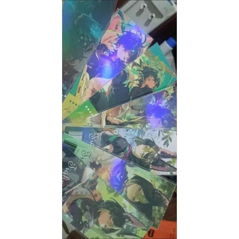 4 unids/pack Anime juego láser billete marcador Rectangular Kinich Turnfire Hunt LOMO postal regalo de cumpleaños