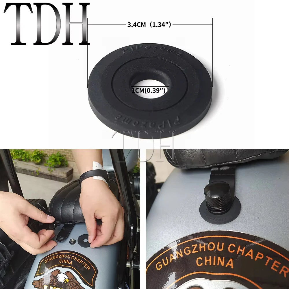 

Driver Seat Rear Fender Rubber Gasket Mounting Protector for Harley Sportster Iron 1200 883 Fat Street Bob FXBB CVO Road Glide