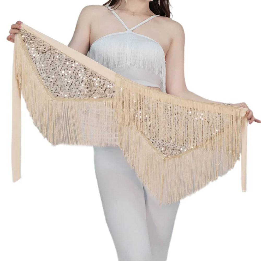 Fashion Tassel Belly Dance Hip Scarf Sequins Bohemian Women Belt Skirt Waist Chain Show Costumes