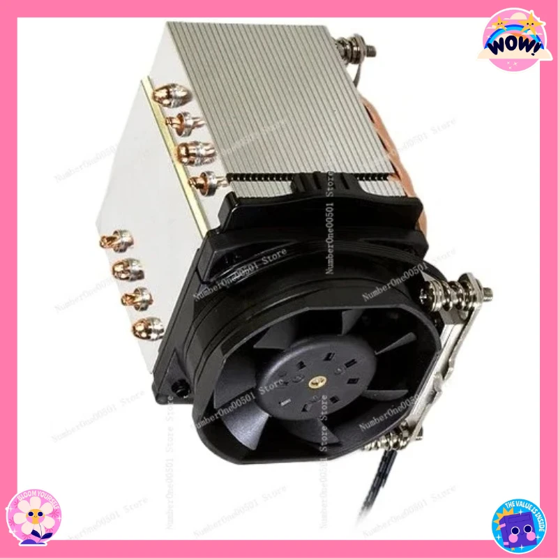 

AM4 AM5 2U Server CPU Cooler 155W A24 A47 High Performance Low Profile Heatsink With Fan