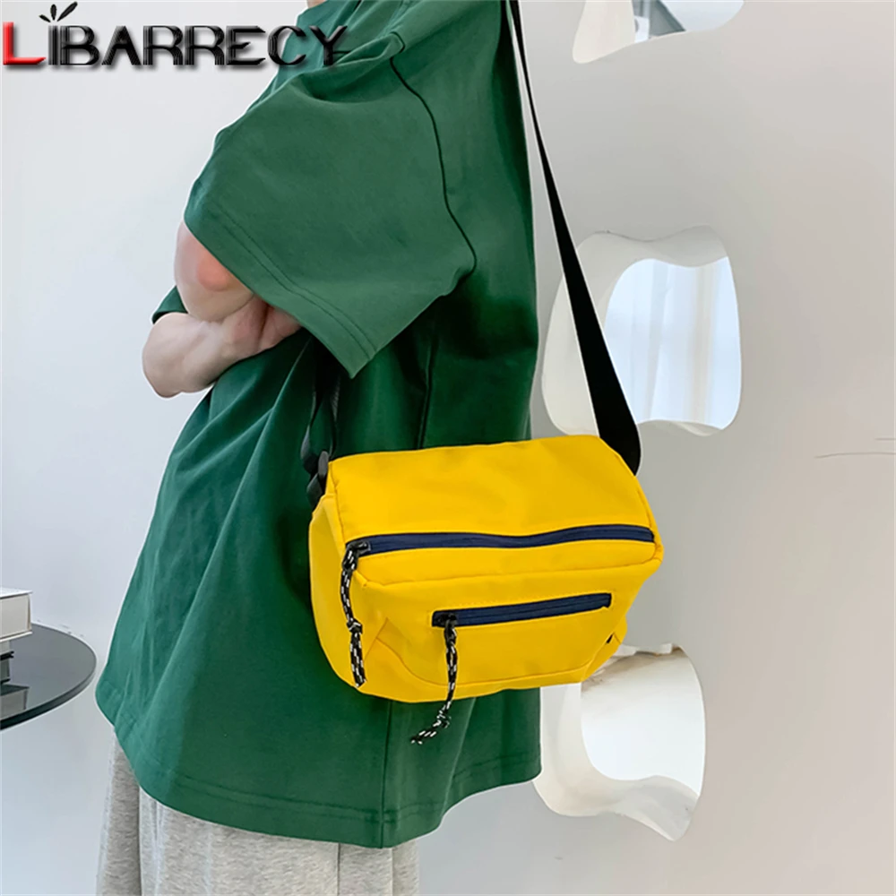 

Solid Color High Quality Nylon Ladies Shoulder Bag 2023 New Small Women Messenger Bags Fashion Ladies Mobile Phone Bag Wallet