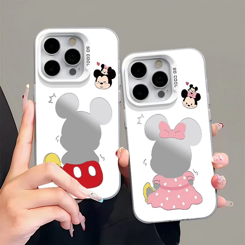 

Полый чехол для телефона с Микки Маусом Disney для iPhone 16, 15, 14, 13, 12, 11 Pro Max XR XS Max 7, 8, защитный чехол с полным покрытием
