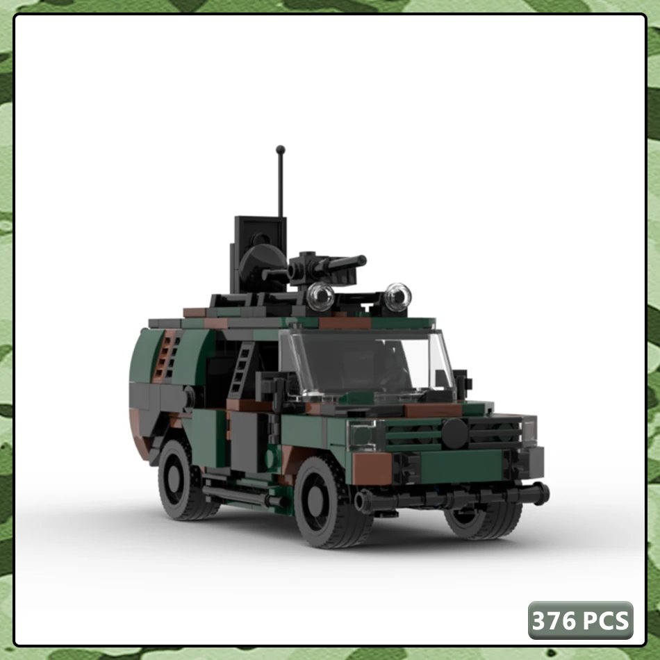 MOC WW2-Ensemble de blocs de construction de voiture pour enfants, modèle de véhicule tout-terrain, police SWAT, figurines de guerre militaires, armes, briques, jouets cadeaux