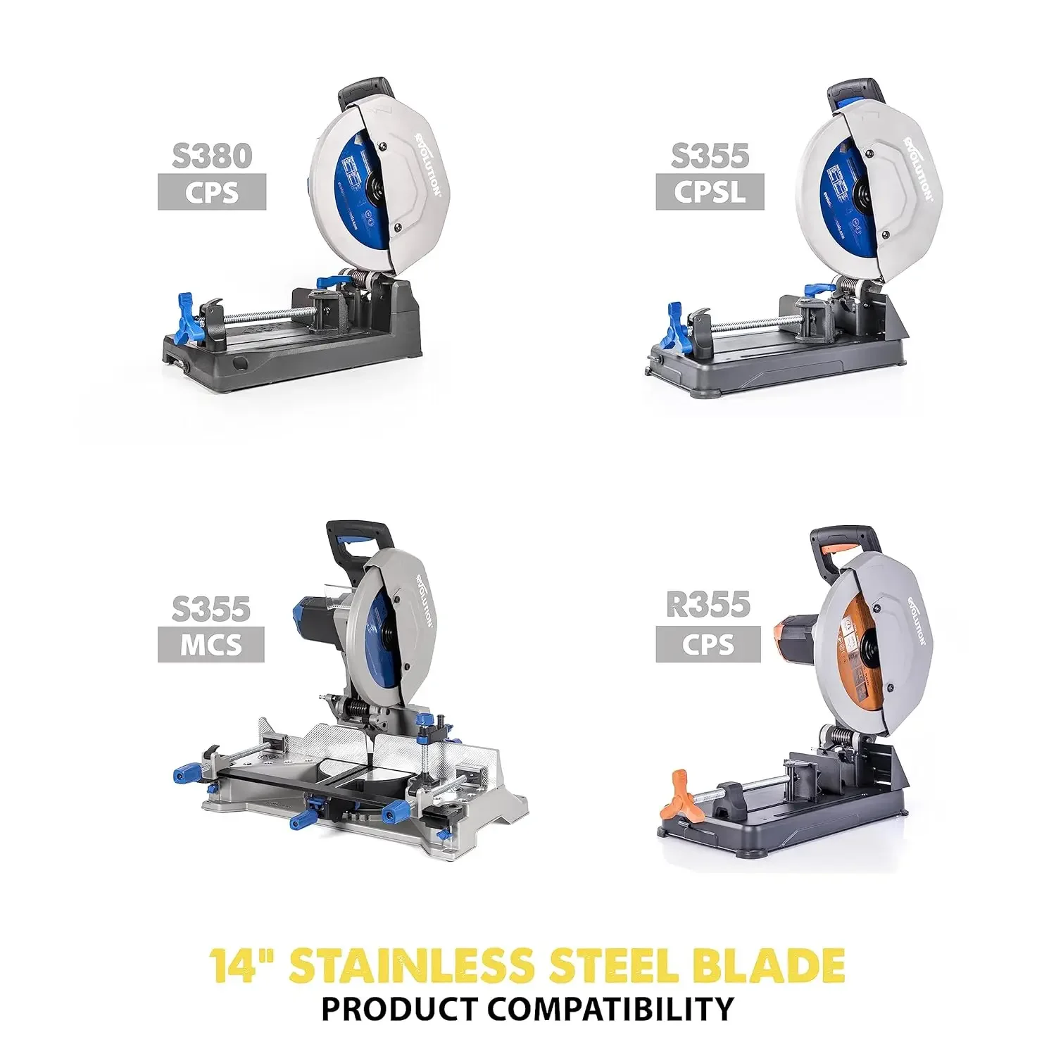 Power Tools 14BLADESS Stainless Steel Cutting Saw Blade, 14-Inch x 90-Tooth , Yellow