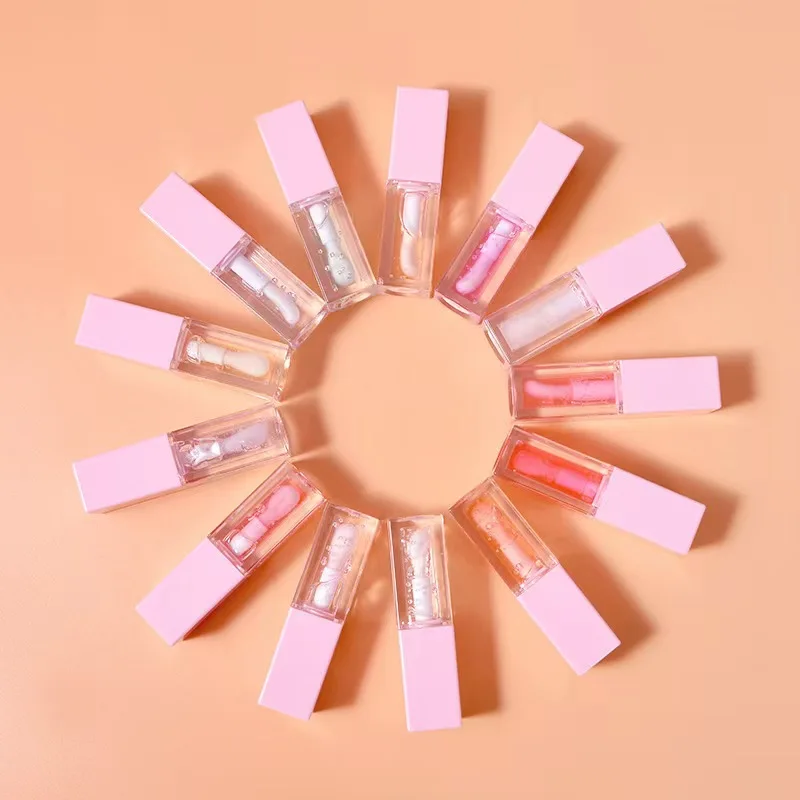 Private Label Clear Lipgloss Custom Full Color Makeup Plumping Lip Oil Moisturizing Waterproof Lasting Lip Gloss Cosmetics