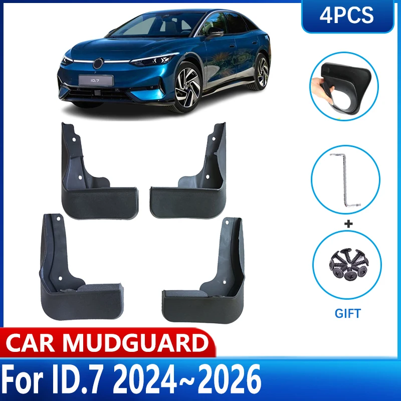 

Car Wheel Fender MudFlaps For Volkswagen VW ID.7 ID7 ID 7 Accessories 2024~2026 Flap Guards Splash Front Rear Auto Mudguards