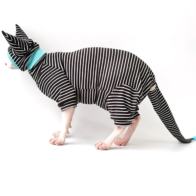 Hairless Cat Four-legged Clothing Sweater Sphinx Cat Clothes Devon Rex Clothing Soft Kitten Outfits Clothes for Sphynx