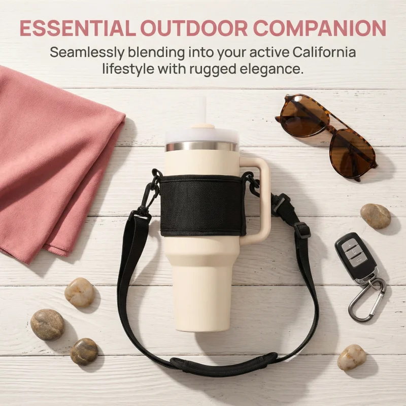 Stanley 30oz 40oz Flat Bottom Water Bottle Handle Strap Carrier Shoulder Strap Holder Compatible with Stanley Insulated Bottles