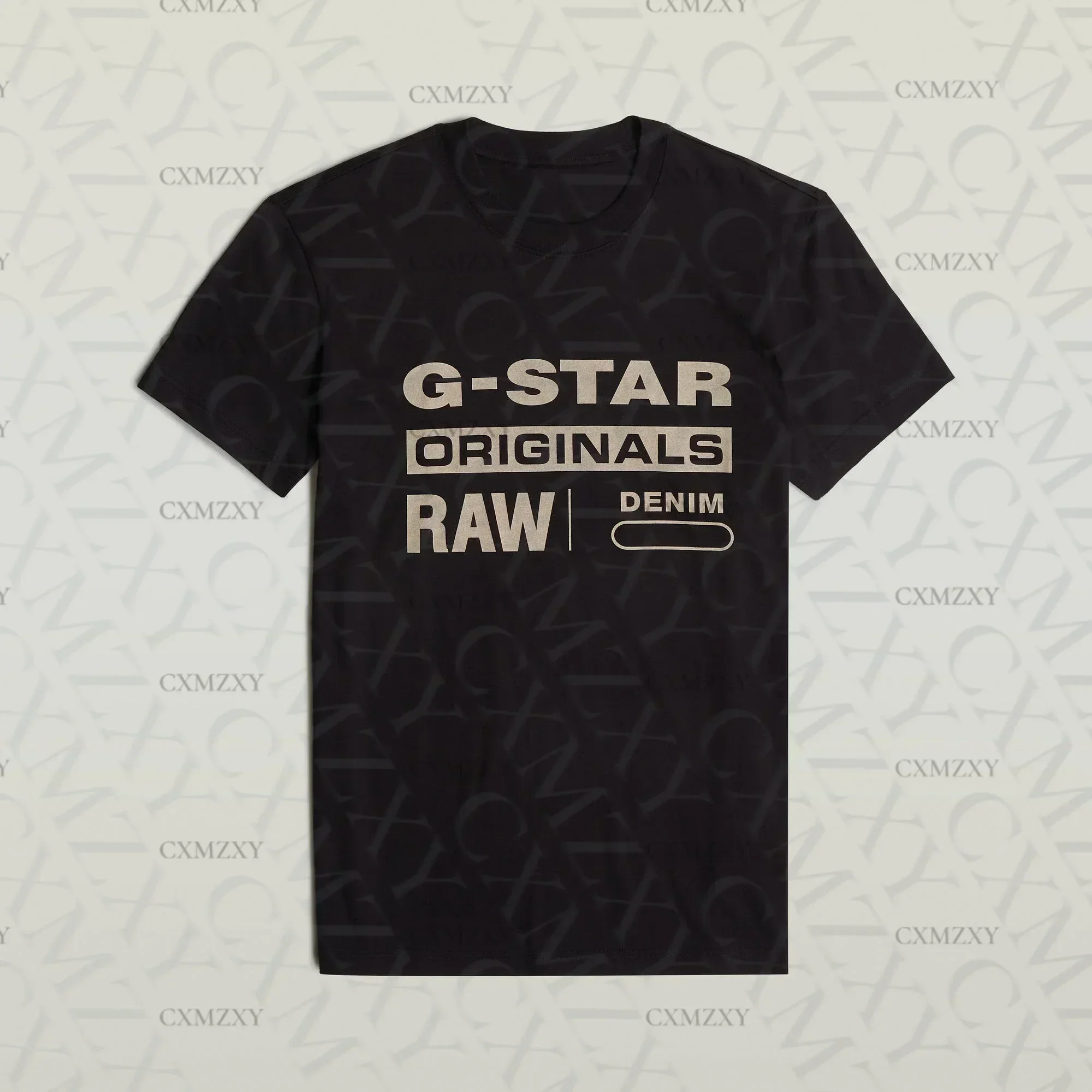 Camiseta masculina de verão, casual, com logo G-Stars Raw, estampa gráfica, manga curta, 100% algodão, tamanhos S-3XL, em promoção.
