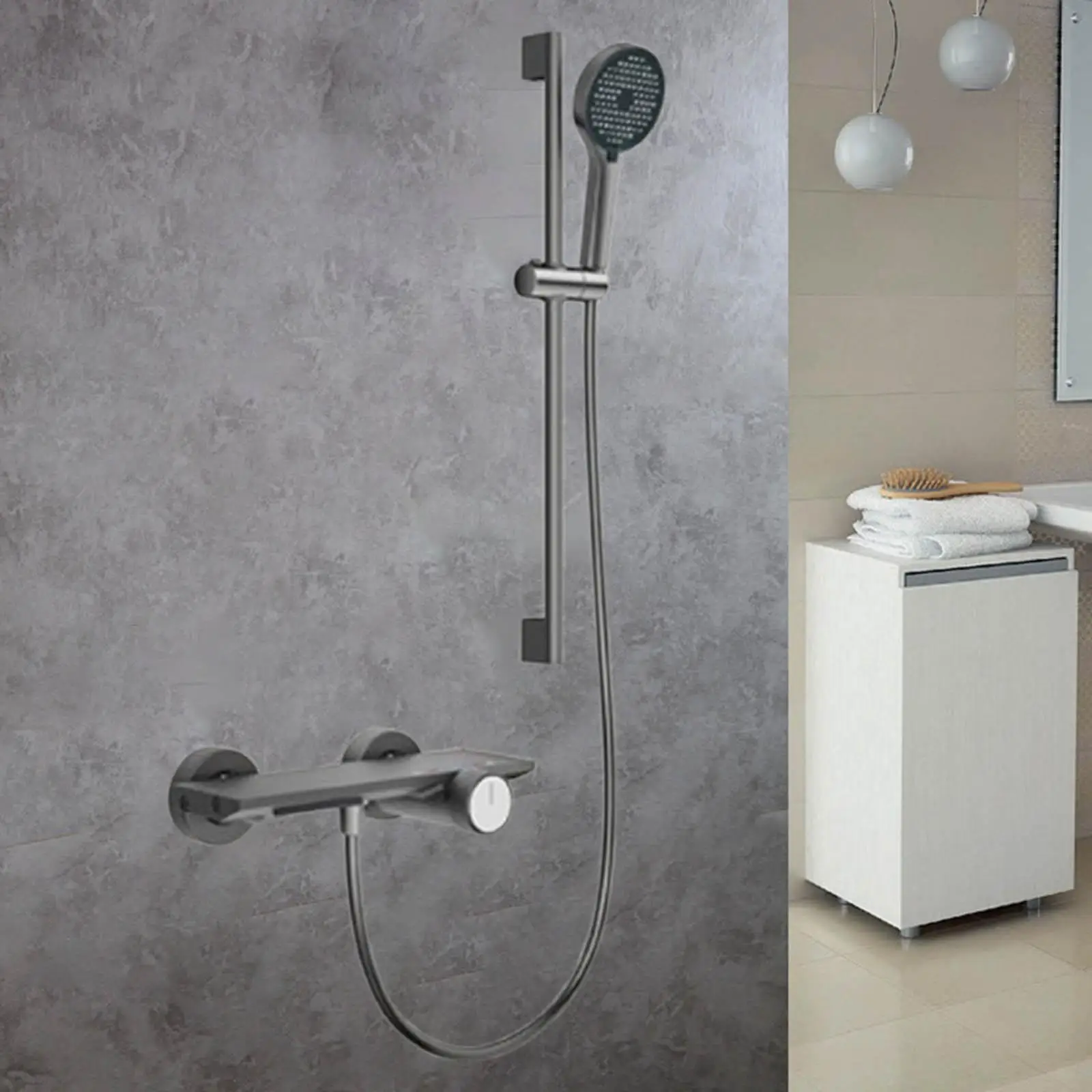 Rain Shower Modern Easy to Install with Hose Shower Faucet for Bath Home SPA