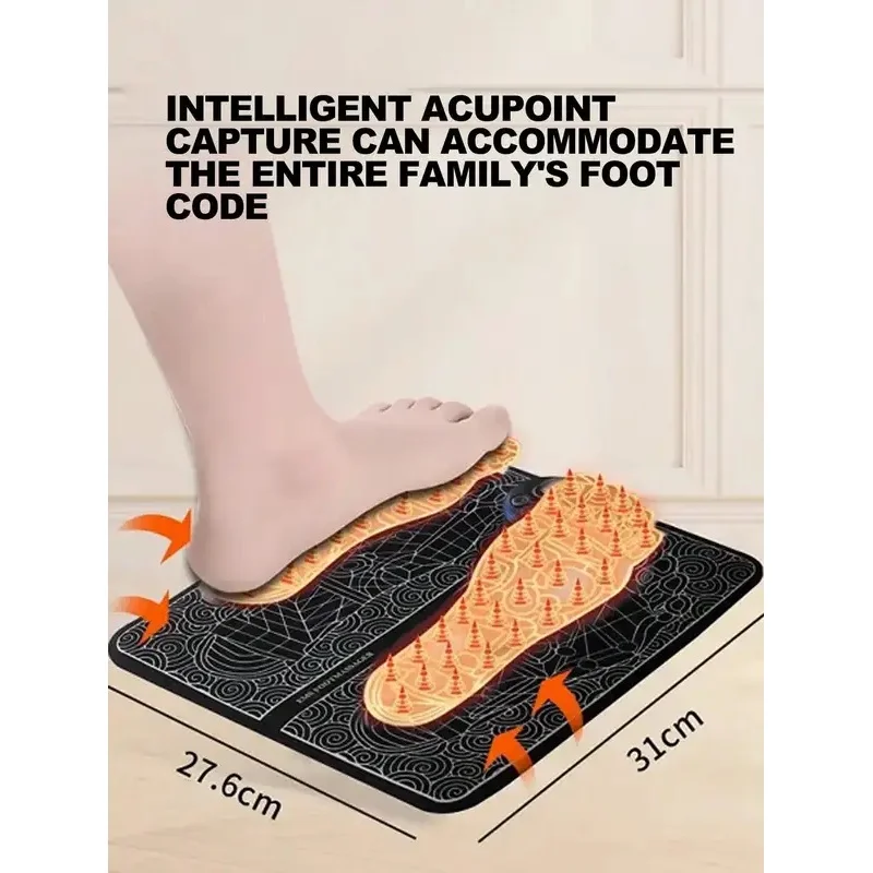 2026 Foot massager，Foot therapy machine，EMS massage pad，Fully automatic foot meridian pressure massage device