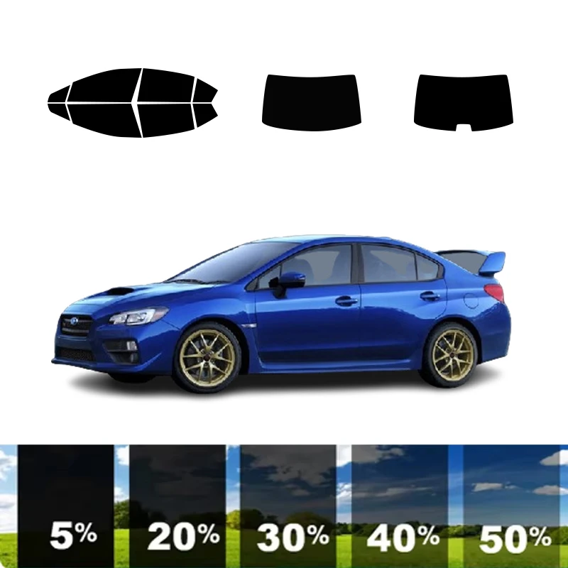 precut Removable Window Tint Film For Car 100% UVR 5%-35%VLT Heat Insulation Carbon ﻿For SUBARU IMPREZA WRX 4 DR SEDAN 2008-2021