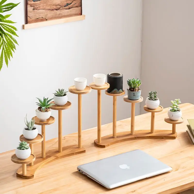 

Flower Rack, Balcony, Succulent Small Storage Rack, Solid Wood Indoor Living Room, Office Desktop, Multi-layer Flower Rack