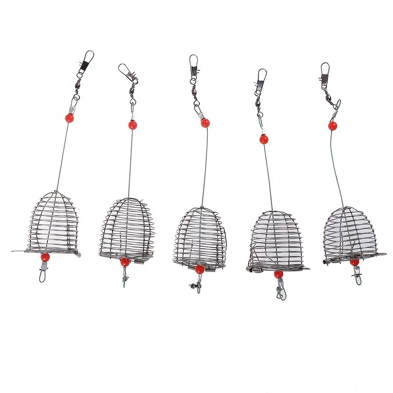 5PCS Nesting Device Nesting Cage Bait Cage Fishing Bait Cage Stainless Steel Metal Fishing Bait Cage Fishing Gear Accessories view 4
