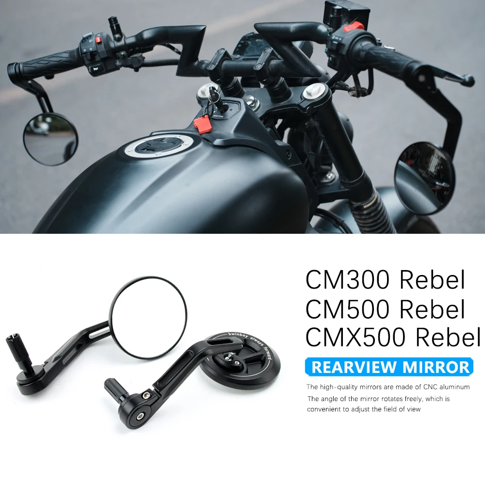 For Honda CM300 CM500 CM300 500 CMX500 CMX 500 Rebel Motorcycle Rearview Handlebars Rearview Mirror Retro Handlebars Side Mirror
