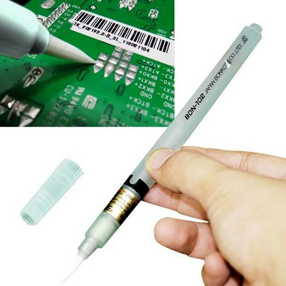 

Flux Pen PCB Soldering Solder Tool Applicator Brush Head No Clean BON102 Brush Head Cleaning-Soldering Iron Pen