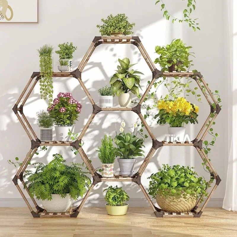 

9 Tier Folding Plant Shelf For Indoor Outdoor Multiple Flower Pot Holder Shelves Planter Rack Storage Display for Garden Balcony