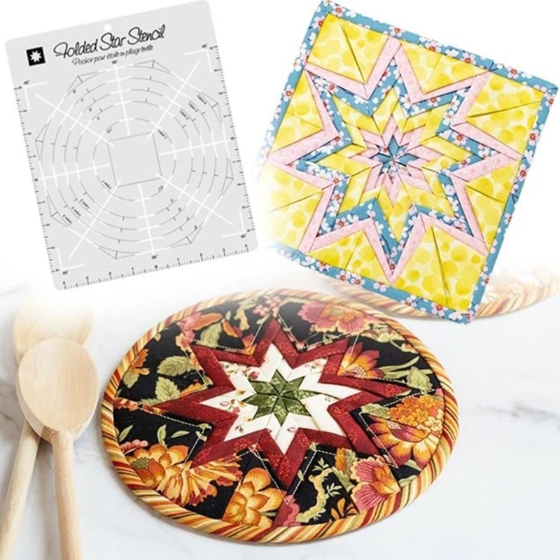 Dropship Hot Pad Interfacing Templates Patchwork Guide Ruler Quilting Pad PET Templates