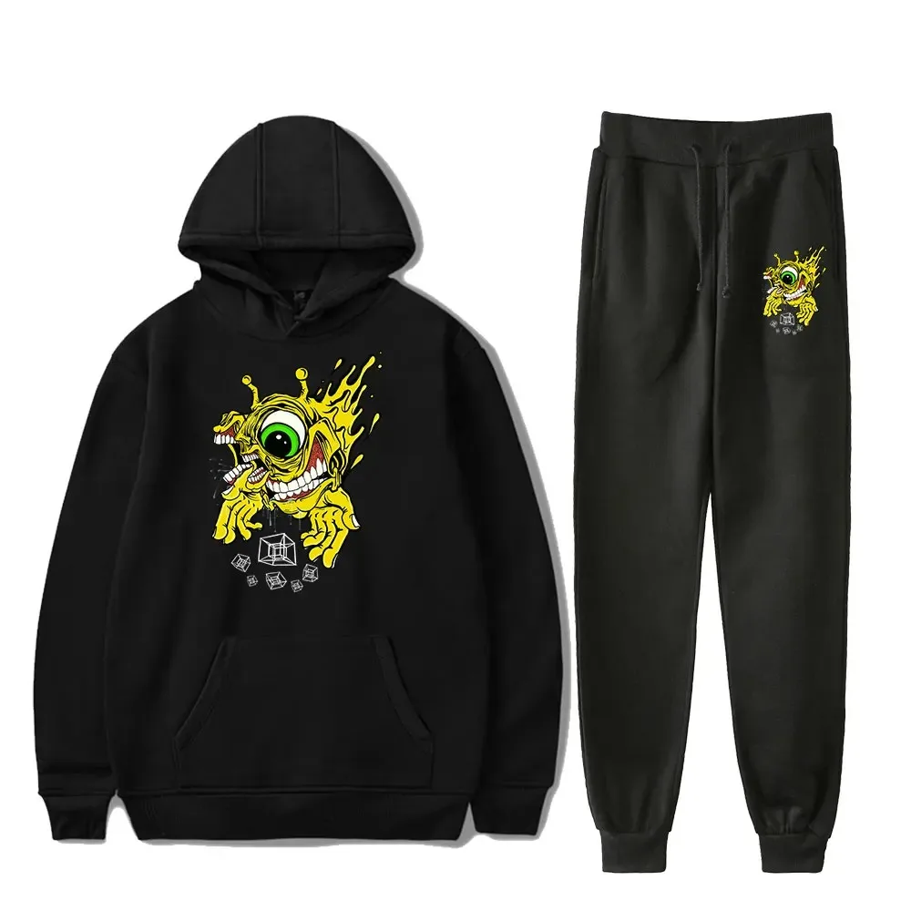 

Subtronics Classic Cyclops Merch Two Piece Set Sweatshirts + Sweatpants Mulheres Homens Hoodie Jogger Calças 2024 Hip Hop Roupas