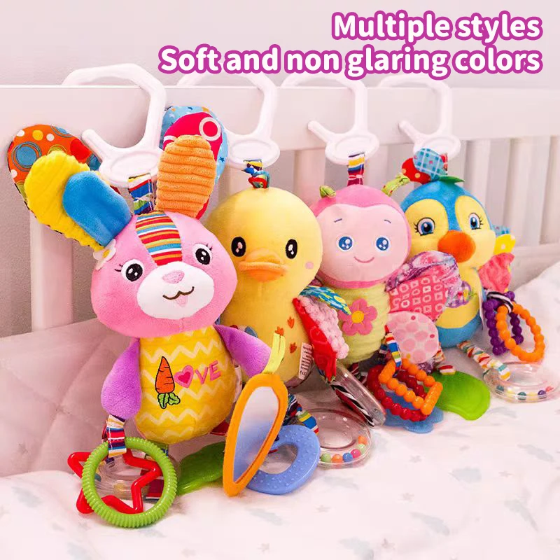 Soft Animal Ring The Bell Toy Children Sleep Companion Give Baby Long Time Companion Cartoon Toys Take Exercise Finger Grip Toys