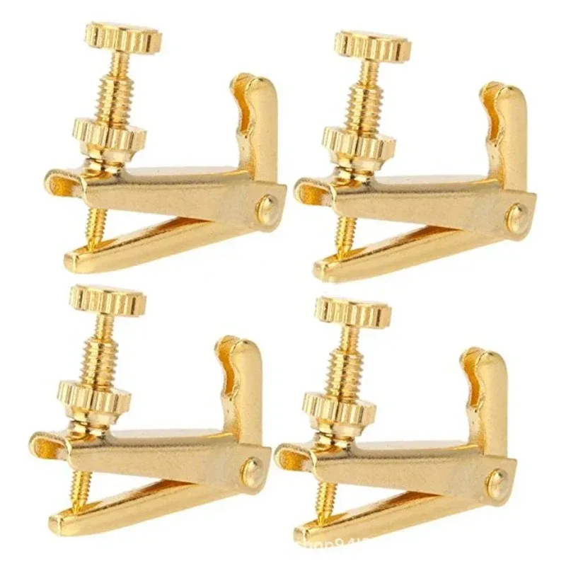 Cobre e níquel liga sintonizador para violino, acessórios para 3/4, 4/4 tamanho, 4pcs