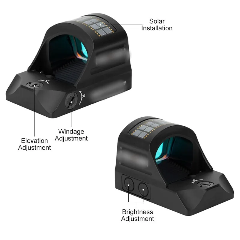 HS 507-C Red Dot Sight For Pistol Airsoft Rifle Mini Scope Tactical Hunting / Exoskeleton Bracket For Glock/Taurus