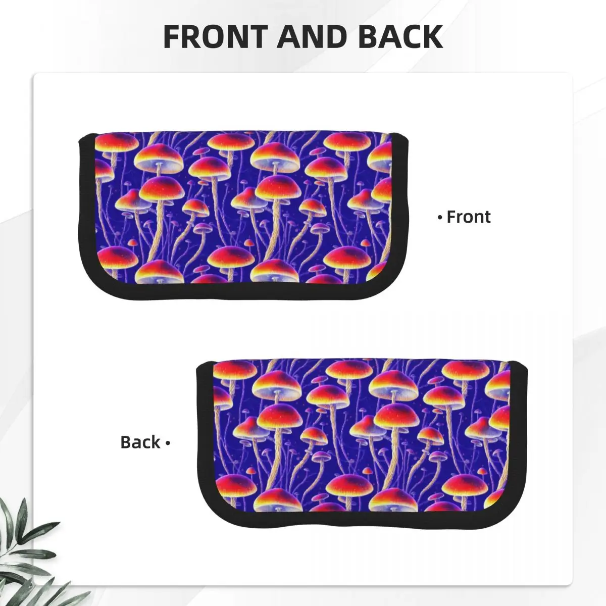 Magic Mushrooms Pattern Design Pencil Cases for Student Gifts Pen Box Pencil Bag Pencil Pouch Storage Stationery Supplies
