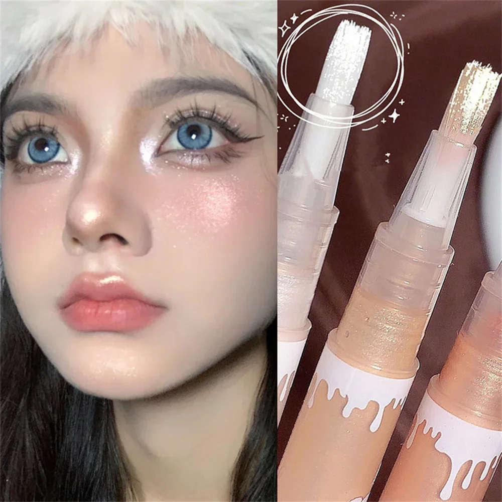 Lying Silkworm Highlighter Pen White Pearl Shiny Diamond Waterproof Lasting Eye Makeup Glitter Brightening Eyeliner Eyeshadow