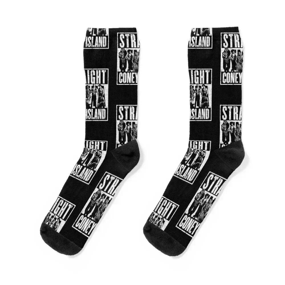 Straight Outta Coney Island Socks Sports Christmas Men Socks Women's