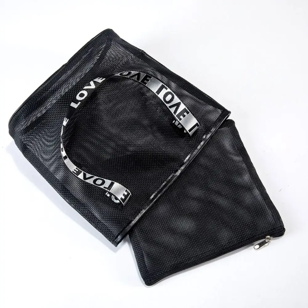 

Портативная сетчатая сумка через плечо, полая прозрачная сумка для хранения косметики, многофункциональная пляжная сумка большой вместимости для путешествий