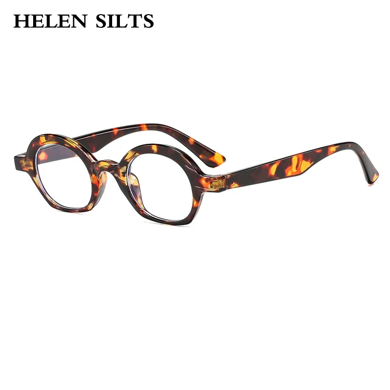 

Retro Round Women Glasses Frame Fashion Leopard Eyewear Clear Anti-Blu-Ray Men Optical Frame Computer Goggles