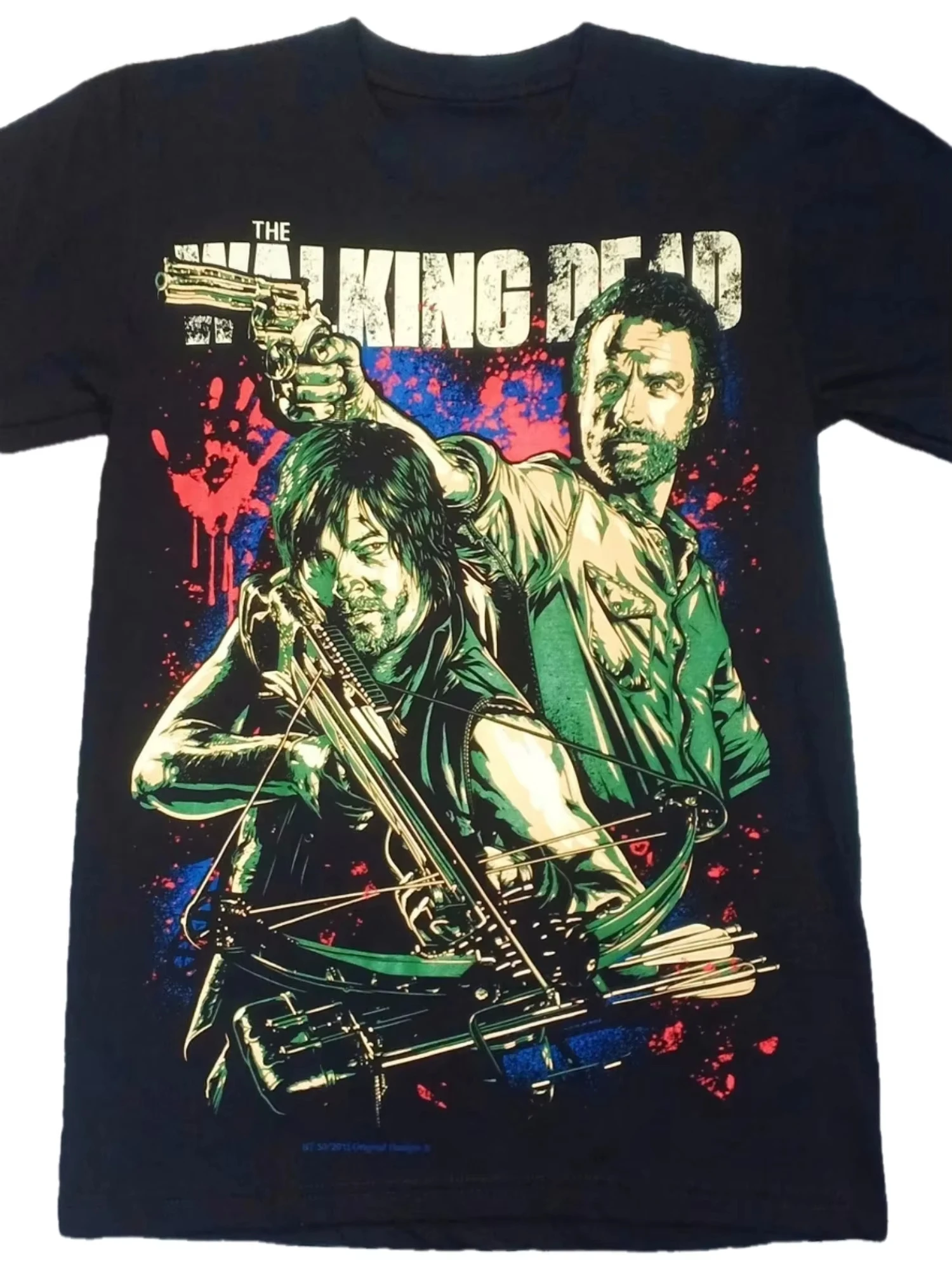 Men's Unisex The Walking Dead Daryl Rick Grimes TV Show T-Shirt Iconic Crossbow Gun Graphic Soft Fit Short Sleeve