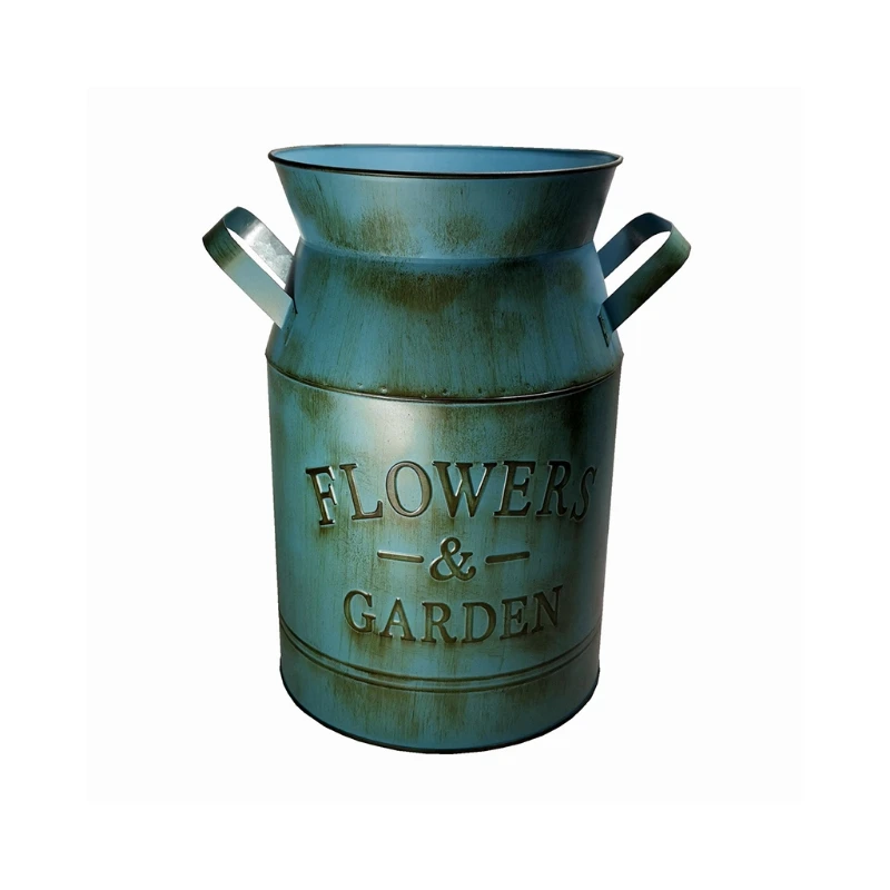 Poitemsic Flower Vase Antique Blue Sculpture Designer Art Vase Drop shipping